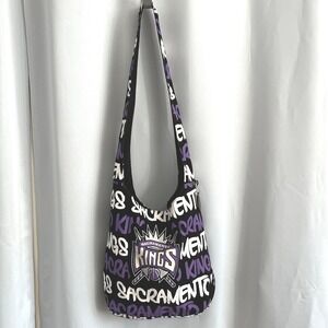 Robin Ruth Sacramento Kings Tote Bag Graffiti NBA Hobo Purple Black Rare Purse